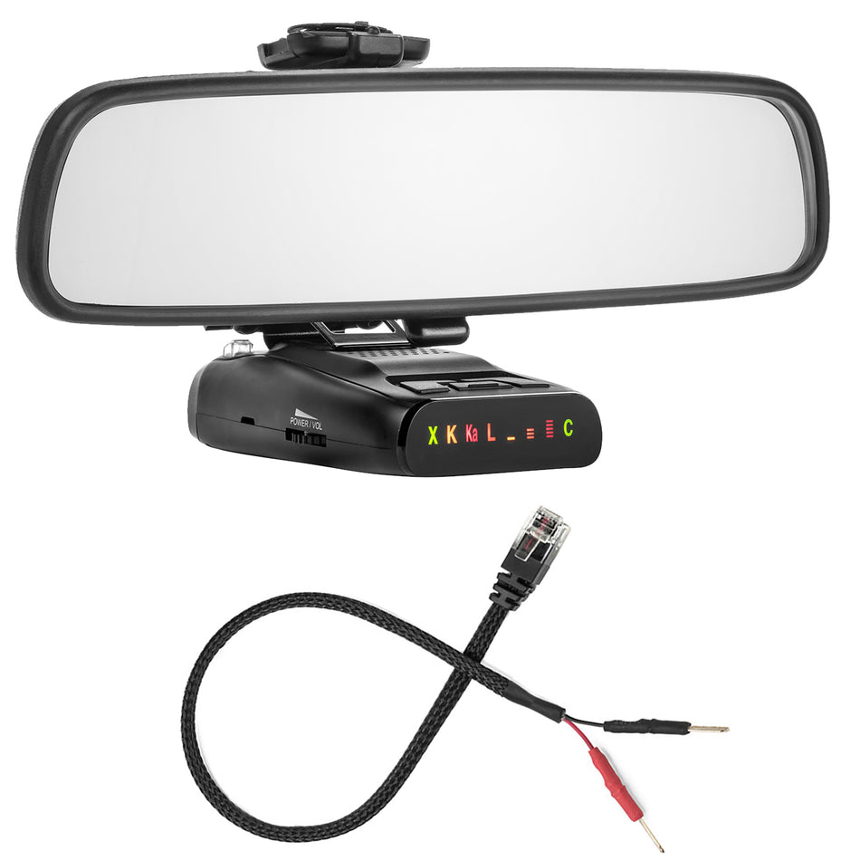 Mirror Mount + Mirror Wire for Uniden Radar Detectors - DFR7 R3 R4 R7 R8 (4001109)