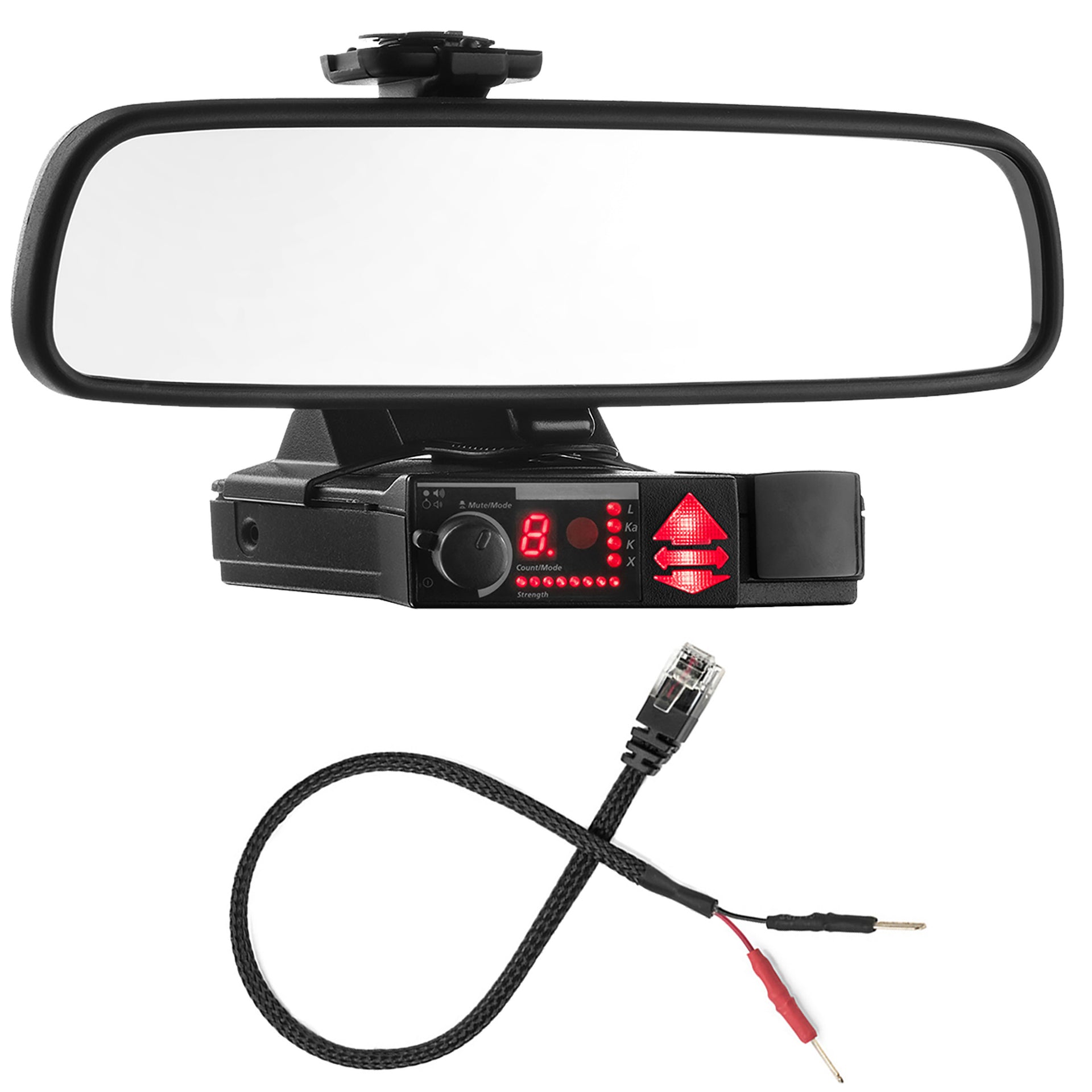 Radar Detector Hardwire Power Cord, Rearview Mirror Plug Cable, with Inline Fuse